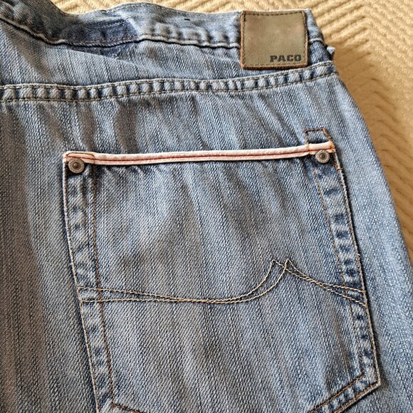 Paco Straight Leg Distressed Jeans Vintage 36 X 32 - Picture 7 of 12